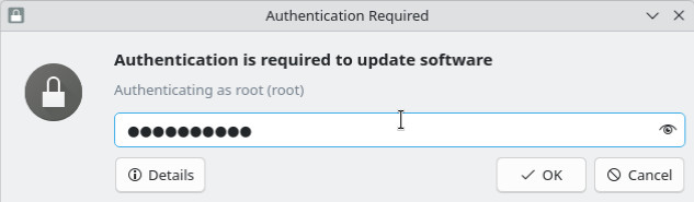 Discover: password requested for update