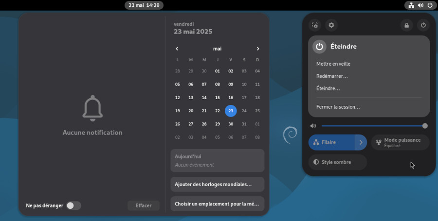 Gnome : le gestionnaire de temps et le menu system