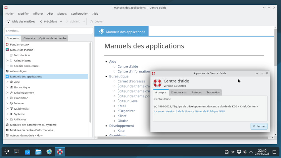 Le centre d’aide KDE sur Debian