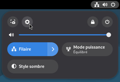 Paramètres de Gnome