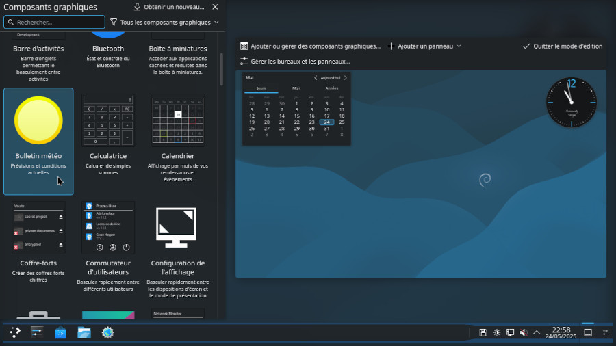 KDE et les composants graphiques