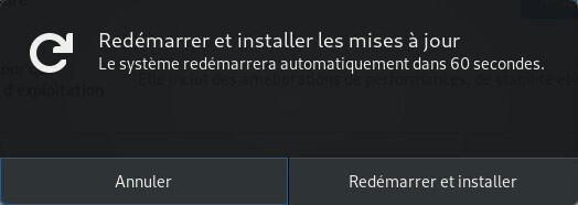 Logiciels : redémarrer pour appliquer les mises à jour