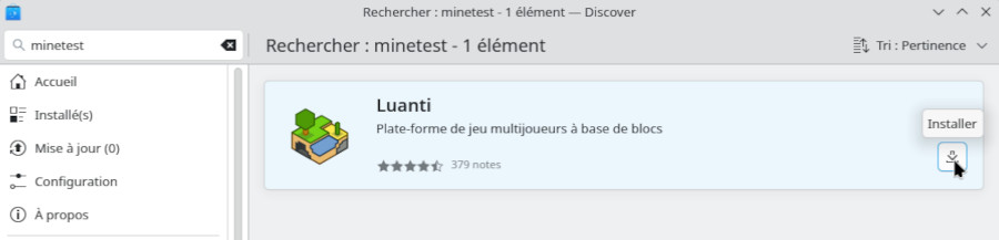 Discover : rechercher un logiciel