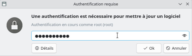 Discover : mot de passe demandé pour la mise à jour